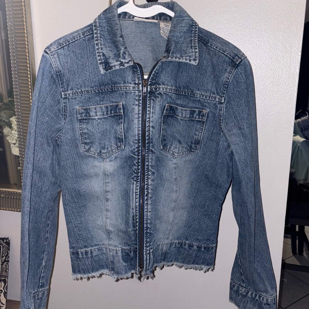 Faded Glory Distressed Denim Jacket
